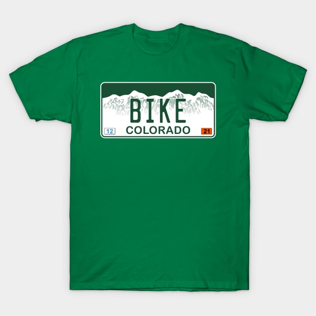 Colorado BIKE T-Shirt by zealology